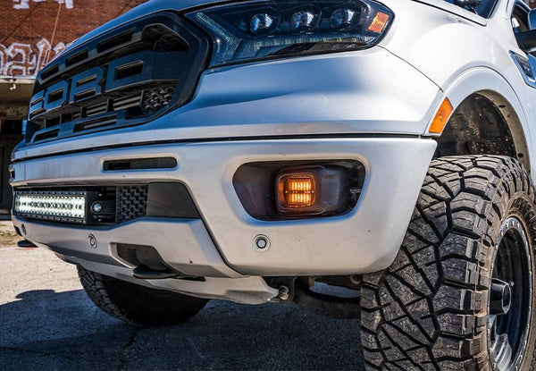 2019-2021 Ford Ranger LED Fog Light Pod Replacements Brackets Kit