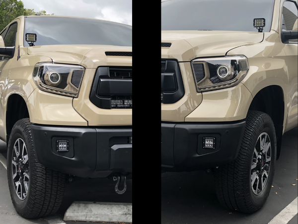 2014-2021 Toyota Tundra LED Fog Light Pod Replacement Mounting Brackets