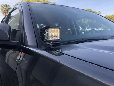 Low Profile Ditch Light Brackets Kit For 2016-2023 Toyota Tacoma